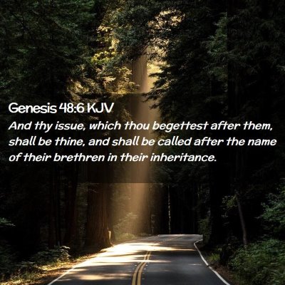 Genesis 48:6 KJV Free Bible Images