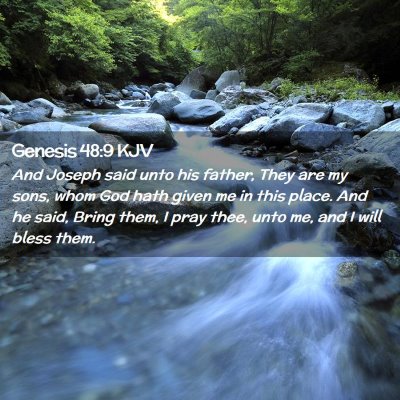 Genesis 48:9 KJV Free Bible Images