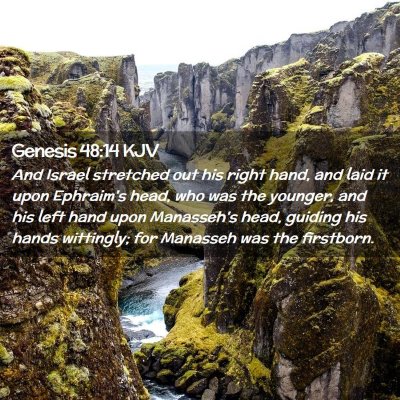 Genesis 48:14 KJV Free Bible Images