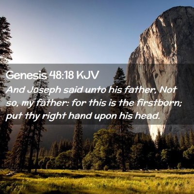 Genesis 48:18 KJV Free Bible Images