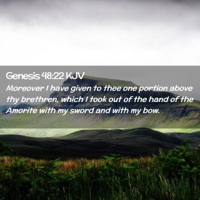 Genesis 48:22 KJV Free Bible Images