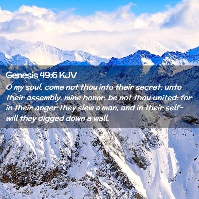 Genesis 49:6 KJV Free Bible Images