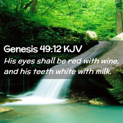 Genesis 49:12 KJV Free Bible Images