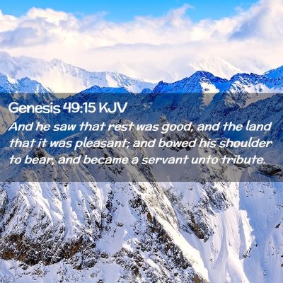 Genesis 49:15 KJV Free Bible Images