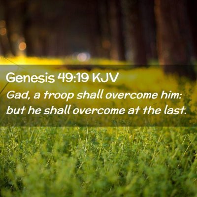 Genesis 49:19 KJV Free Bible Images