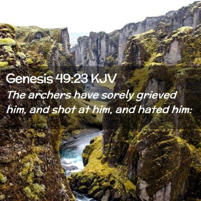 Genesis 49:23 KJV Free Bible Images