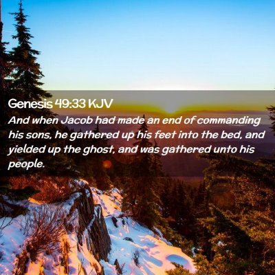 Genesis 49:33 KJV Free Bible Images