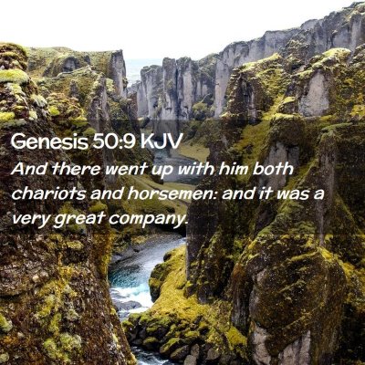 Genesis 50:9 KJV Free Bible Images