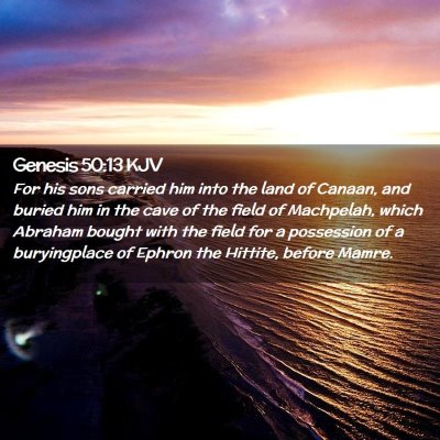 Genesis 50:13 KJV Free Bible Images