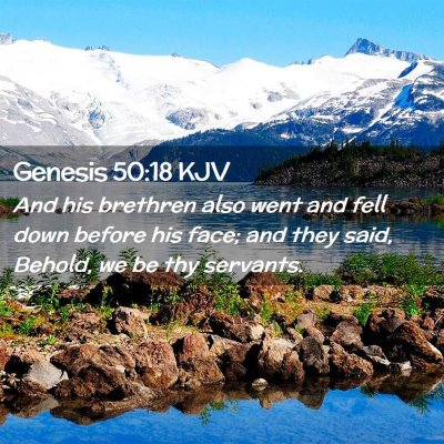 Genesis 50:18 KJV Free Bible Images