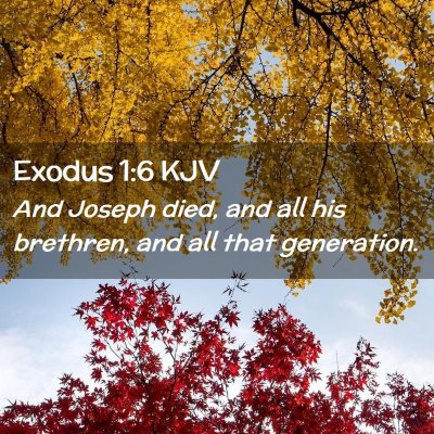 Exodus 1:6 KJV Free Bible Images