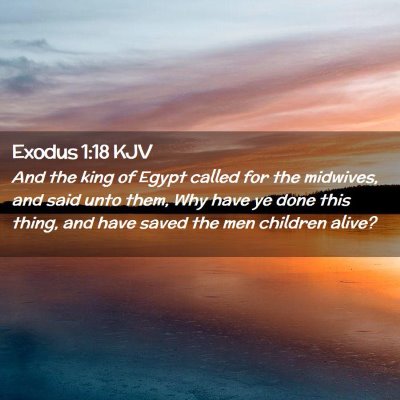 Exodus 1:18 KJV Free Bible Images