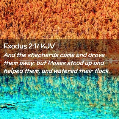 Exodus 2:17 KJV Free Bible Images