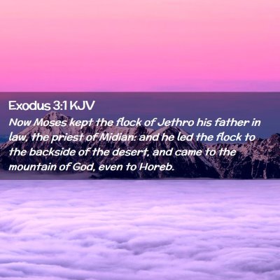 Exodus 3:1 KJV Free Bible Images