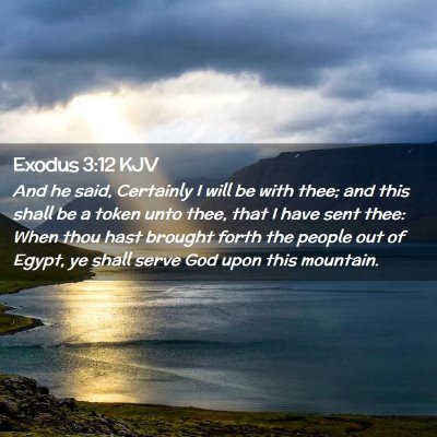 Exodus 3:12 KJV Free Bible Images