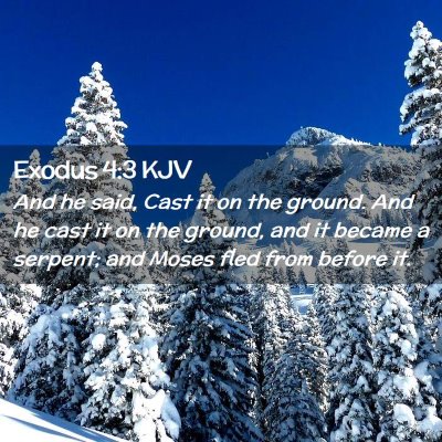 Exodus 4:3 KJV Free Bible Images