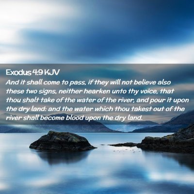 Exodus 4:9 KJV Free Bible Images