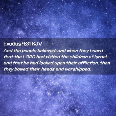 Exodus 4:31 KJV Free Bible Images