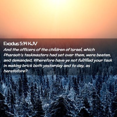 Exodus 5:14 KJV Free Bible Images