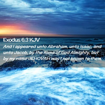 Exodus 6:3 KJV Free Bible Images