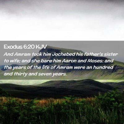 Exodus 6:20 KJV Free Bible Images