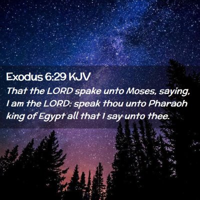 Exodus 6:29 KJV Free Bible Images