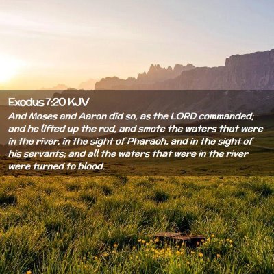 Exodus 7:20 KJV Free Bible Images