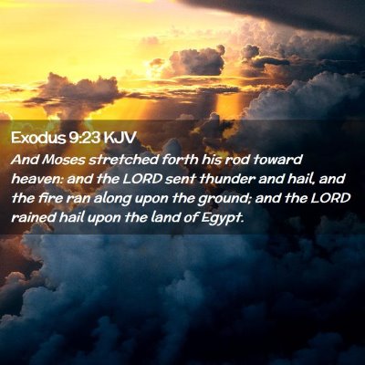 Exodus 9:23 KJV Free Bible Images