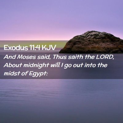 Exodus 11:4 KJV Free Bible Images