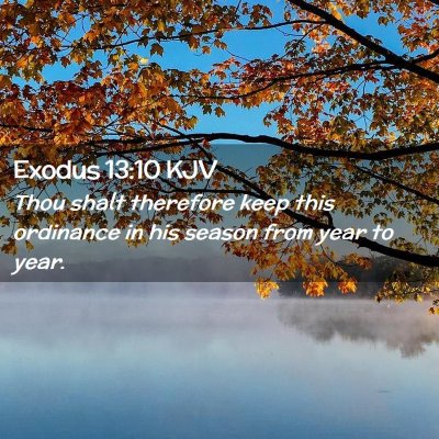 Exodus 13:10 KJV Free Bible Images