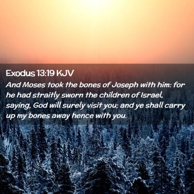 Exodus 13:19 KJV Free Bible Images