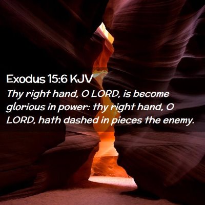 Exodus 15:6 KJV Free Bible Images