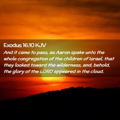 Exodus 16:10 KJV Free Bible Images