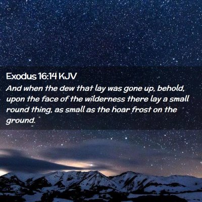 Exodus 16:14 KJV Free Bible Images