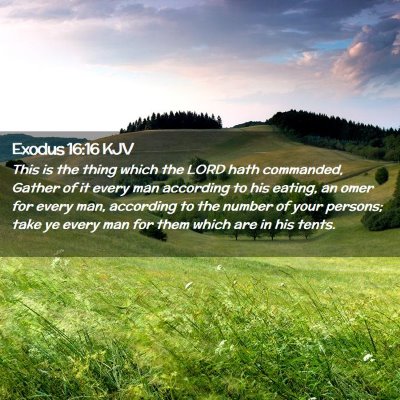 Exodus 16:16 KJV Free Bible Images