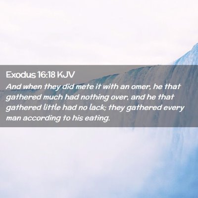 Exodus 16:18 KJV Free Bible Images