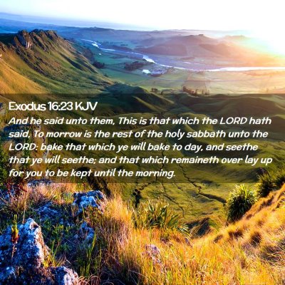 Exodus 16:23 KJV Free Bible Images