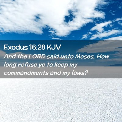 Exodus 16:28 KJV Free Bible Images