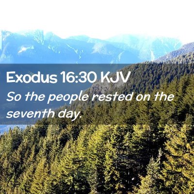 Exodus 16:30 KJV Free Bible Images