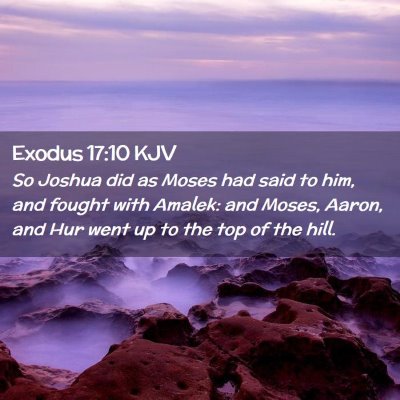 Exodus 17:10 KJV Free Bible Images