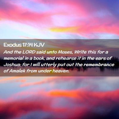 Exodus 17:14 KJV Free Bible Images