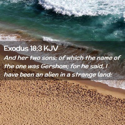 Exodus 18:3 KJV Free Bible Images