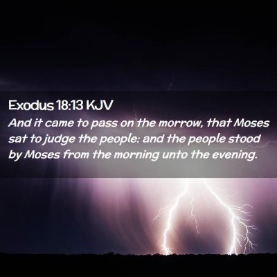 Exodus 18:13 KJV Free Bible Images