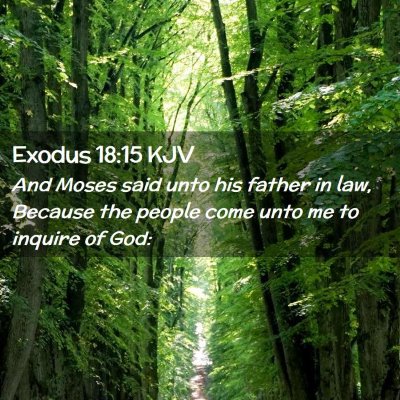 Exodus 18:15 KJV Free Bible Images