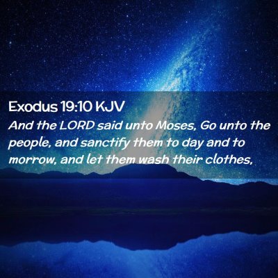 Exodus 19:10 KJV Free Bible Images