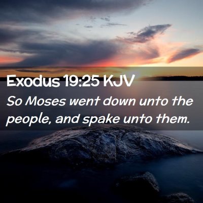 Exodus 19:25 KJV Free Bible Images