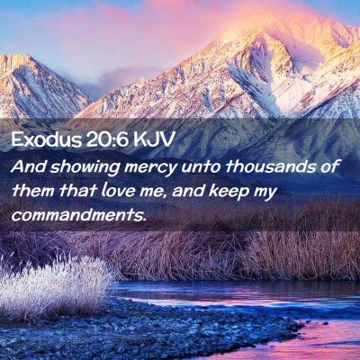 Exodus 20:6 KJV Free Bible Images