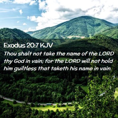 Exodus 20:7 KJV Free Bible Images