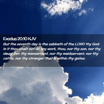 Exodus 20:10 KJV Free Bible Images