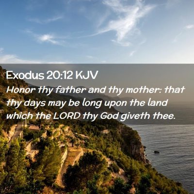 Exodus 20:12 KJV Free Bible Images